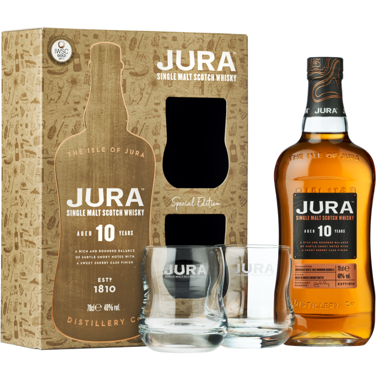 Jura 10 Aged Years 40% 0,7L + 2 Szklanki.png