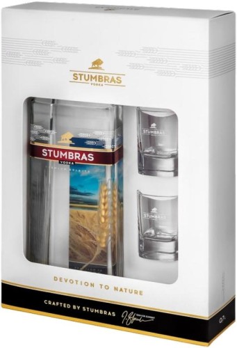 Wódka Stumbras Centenary 40% 700 ml + 2 kieliszki.jpg