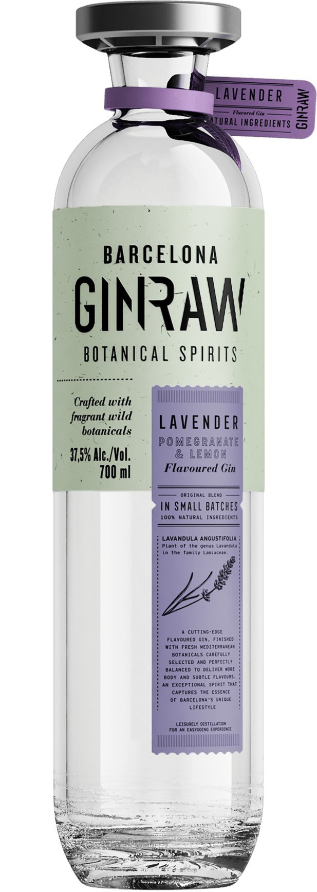 Ginraw Barcelona Botanical Spirits Lavender Flavoured Gin 37,5% 0,7L.jpg